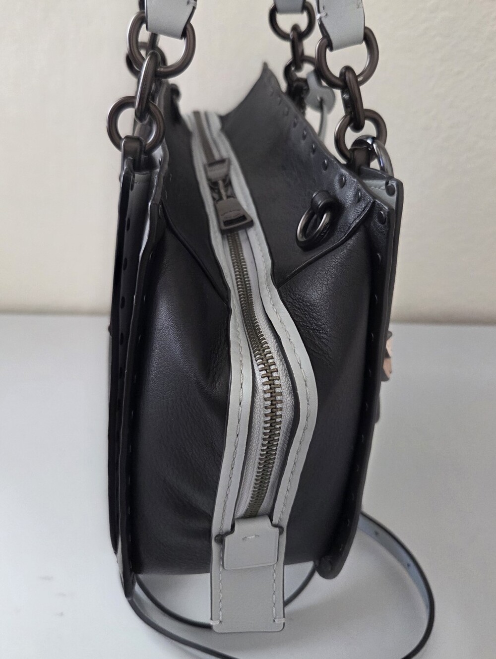 ✨️Coach Dreamer 27 Shoulder Bag Satchel In Colorblock With Rivets - Picture 10 of 12